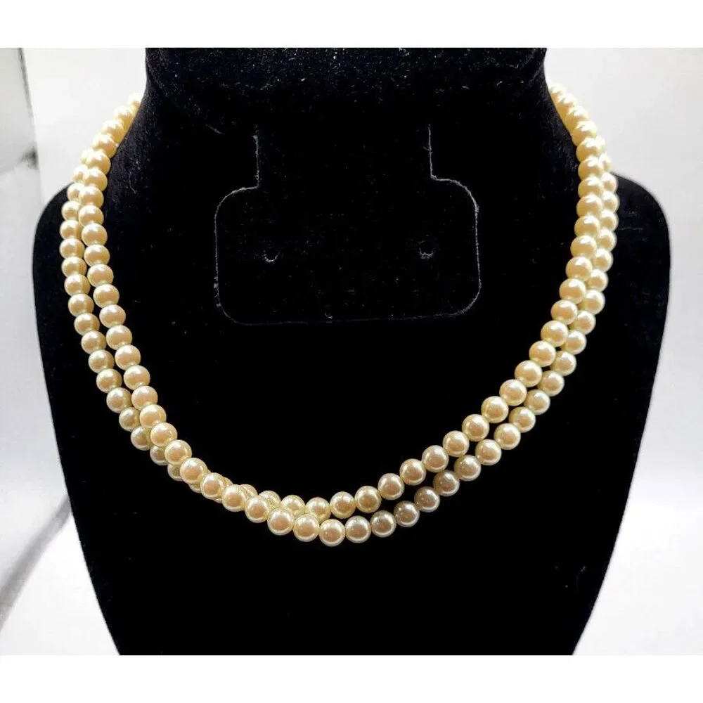 Vintage 1928 Brand Extra Long Strand of Faux Pearls 32 in